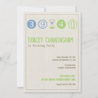 40. Geburtstagseinladung - Anpassen Einladung