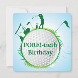 40. Geburtstagseinladung für Frauen zum Golfspiele Einladung