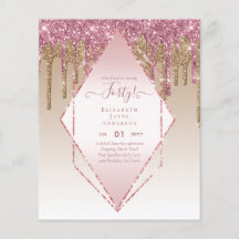 40. Geburtstagseinladungen IHR Girly Glamour Glitz