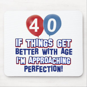 40. Geburtstagsentwürfe Mousepad