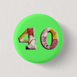 40. Geburtstagsfeier 40 Jahre Meilenstein-Button Button