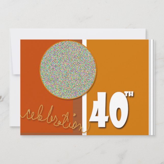 40. Geburtstagsfeier Einladung (Vorderseite)