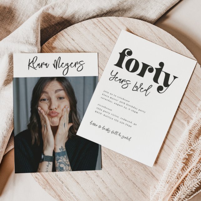 40. Geburtstagsfeier | Foto 40. Geburtstag Einladung (Von Creator hochgeladen)