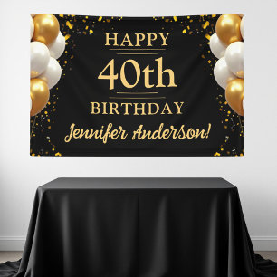 40. Geburtstagsfeier für Schwarz und Gold Banner