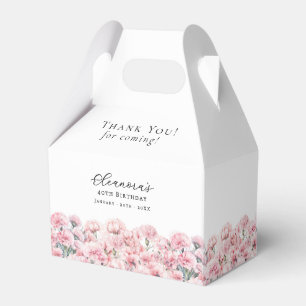 40. Geburtstagsfeier Januar Geburtsmonatsblume  Geschenkschachtel