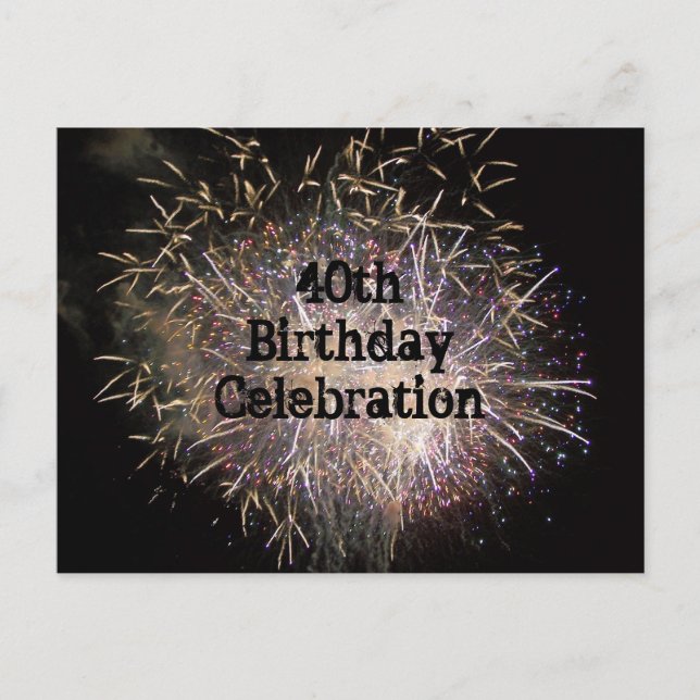 40. Geburtstagsfeier Postkarte (Vorderseite)