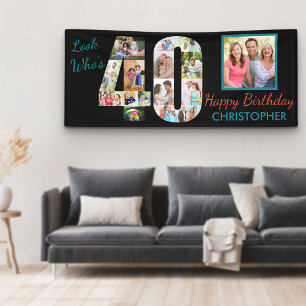 40. Geburtstagsfeier Schau mal wer 40 ist Fotocoll Banner