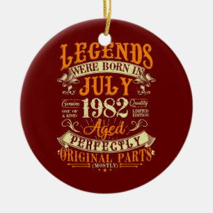 40. Geburtstagsgeschenk 40 Jahre alte Legenden Geb Keramik Ornament