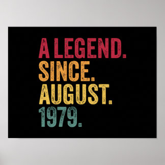 40. Geburtstagsgeschenk August 1979 Funny Men Wome Poster