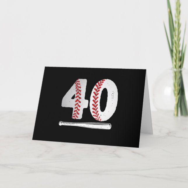 40. Geburtstagsgeschenk Baseball Karte (Vorderseite)