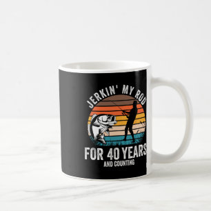 40. Geburtstagsgeschenk für Fischer Männer Funny F Kaffeetasse