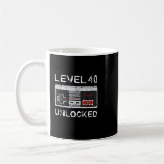 40. Geburtstagsgeschenk für Ihn Stufe 40 unverschl Kaffeetasse