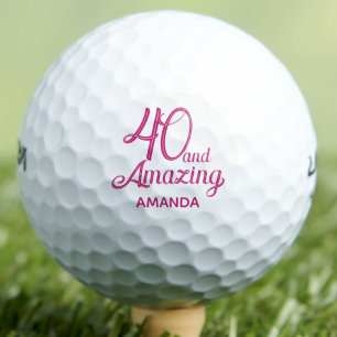 40. Geburtstagsgeschenk für Schwester Rosa Skript Golfball