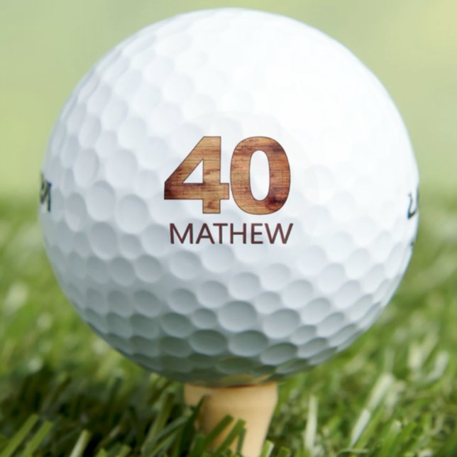 40. Geburtstagsgolfbälle 40 Jahre Golferholzgesche Golfball (Von Creator hochgeladen)