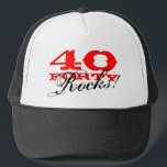 40. Geburtstagshut | vierzig Felsen! Truckerkappe<br><div class="desc">40. Geburtstagshut | vierzig Felsen! Personalizable Alterszahl. Coole bday Geschenkidee für Mamma,  Vati,  Onkel etc.</div>