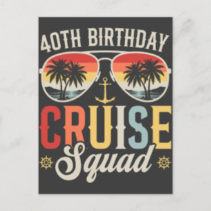 40. Geburtstagskameradenreihe - Matching Postkarte