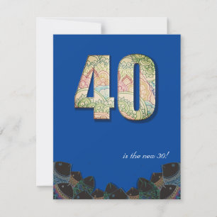40. Geburtstagskarte