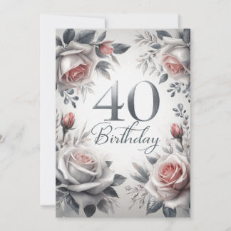 40. Geburtstagskarte Einladung