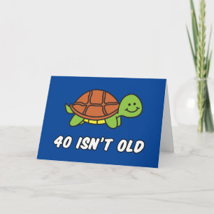 40. Geburtstagskarte Turtle Funny Geburtstagskarte Dankeskarte