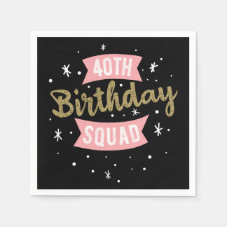 40. Geburtstagskolade Serviette