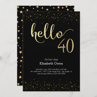 40. Geburtstagsladen Einladung