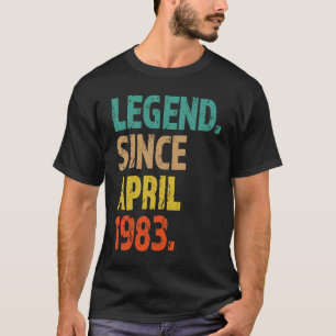 40. Geburtstagslegende Seit April 1983 40 Jahre al T-Shirt