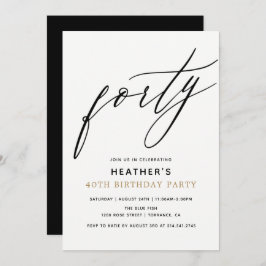 40. Geburtstagsparty Einladung