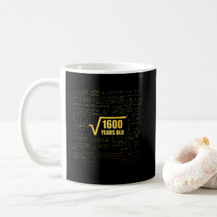40. Geburtstagsquadrat Wurzel von 1600 40 Jahre al Kaffeetasse