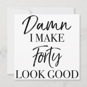 40. Geburtstagsstärke Karte