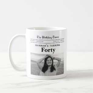 40. Geburtstagszeitung Kaffeetasse