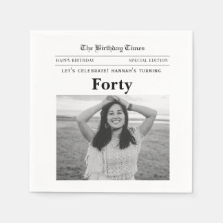 40. Geburtstagszeitung Serviette