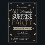 40. Glitzerconfetti-Überraschungs-Party Einladung<br><div class="desc">Dieser Chic und stilvolle 40. Geburtstags-Überraschungs-Party Einladung kennzeichnet ein elegantes Imitat-RosengoldGlitter Confettithema mit moderner Typografie. Fertigen Sie Hintergrundfarbe zur Matchereignis-Themafarbe besonders an. Für eine sogar denkwürdige Einladung wählen Sie eine gestempelschnittene Form, ein strukturiertes Papier oder ein doppeltes starkes Papier vor. Für ein kundenspezifisches Geburtstagsjahr bitte schicken Mitteilung wir und wir...</div>