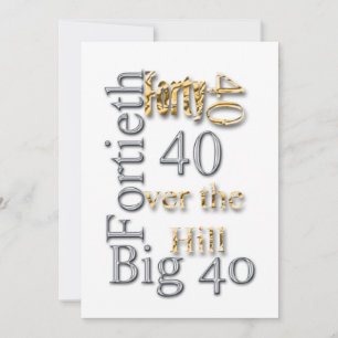 40. Gold Silberspass Party Einladung