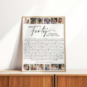 40 Gründe, aus denen wir Sie zum Geburtstag von Fo Poster