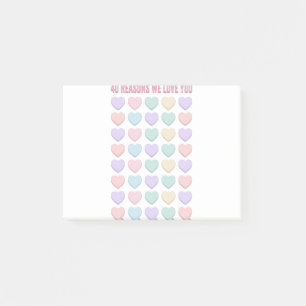 40 Gründe meiner Liebe Sie - 40. Valentine's G Post-it Klebezettel