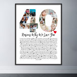 40 Gründe, warum ich Sie zum 40. Geburtstagskollag Poster<br><div class="desc">Feiern Sie Liebe und schaffen Sie dauerhafte Erinnerungen mit diesen Gründen Warum ich Liebe Sie Foto Collage. Diese anpassbare Vorlage ermöglicht Ihnen, ein herzliches und personalisiertes Geschenk zu machen, das für verschiedene Anlässe, von Hochzeitsfeiern bis zu Geburtstagen, Valentinstag, oder einfach nur weil, perfekt ist. Gründe warum ich Sie Liebe -...</div>