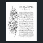 40 Gründe, warum wir Sie Liebe Tattoo Stil Geschen Poster<br><div class="desc">Dies ist ein DO IT YOURSELF XX Gründe,  warum wir Sie Liebe. Rose Gründe,  warum wir Sie Liebe,  bearbeitbare 50 Gründe,  60. Geburtstag,  bearbeitbar,  80. Geburtstag,  Erinnerungen,  Liebe Sie,  Mama,  Sie können den Haupttext bearbeiten. Dekonstruiert von The Künstlerisch Apples Limited</div>