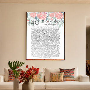 40 Gründe, warum wir staubige rosa Rosen lieben 50 Poster