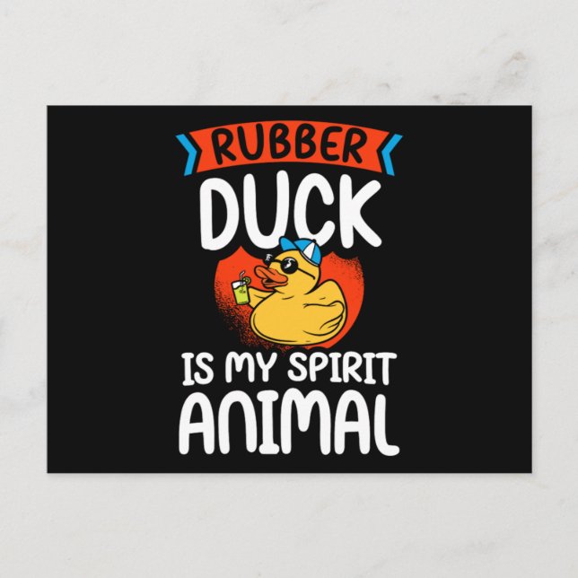 40.Gummiente für Entenliebhaber Ankündigungspostkarte (Vorderseite)