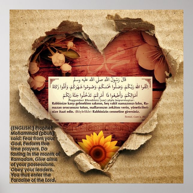40 Hadith Artworks-10/40 Hadis Eserleri-10 Poster (Vorne)