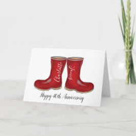 40. Hochzeit Jahresjubiläum Ruby-Gärtnerei welly S Karte