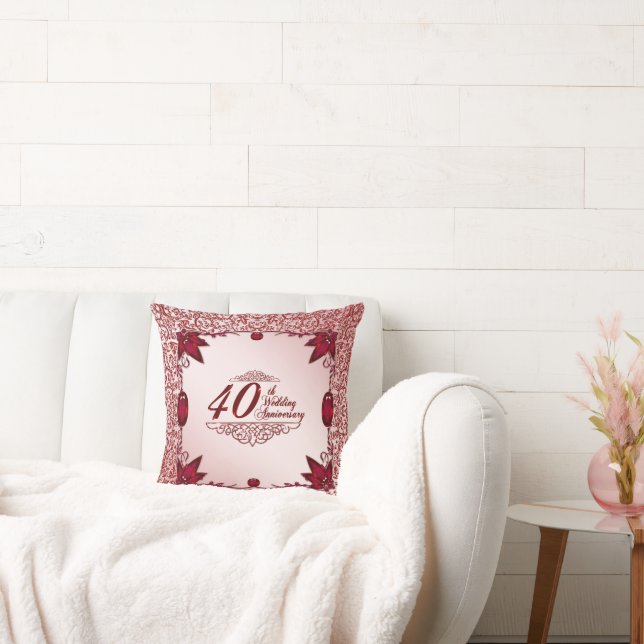 40. Hochzeit-Jubiläum-Kissen Kissen (Liege)