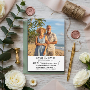 40. Hochzeitsjubiläum Save-the-Date-Foto Mitteilungskarte