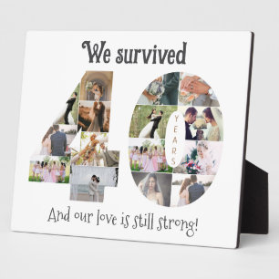 40. Hochzeitsjubiläumsfoto Fotoplatte