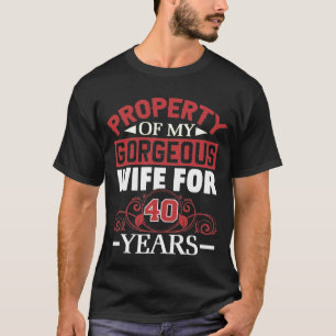 40. Hochzeitspende für Ehemann 40 Jahre T-Shirt