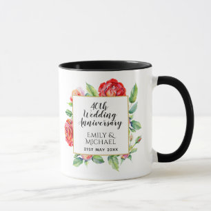 40. Hochzeitspende - Ruby-Rote Rosen Tasse