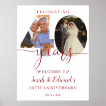 40. Hochzeitstag 2 Foto Begrüßungszeichen