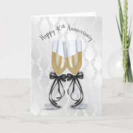 40. Hochzeitstag Champagner Toast Karte