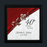 40. Hochzeitstag Classy Keepake Erinnerungskiste<br><div class="desc">40., 52. oder 80. Wedding Anniversary Design Geschenkboxen für Sie bereit, um Ihre persönlichen Wünsche zu erfüllen. Kann auch für einen Geburtstag gemacht werden, danke, Glückwünsche, etc.. nur durch Änderung der Formulierung. ⭐ Dieses Produkt ist zu 100% anpassbar. Grafiken und / oder Text können hinzugefügt, gelöscht, verschoben, verändert, verändert, gedreht,...</div>