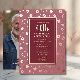 40. Hochzeitstag Einladungen Ruby Rose